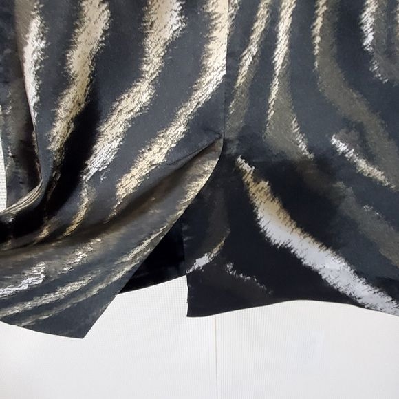 Tahari Dress 8 Black Gold Animal Print Sheath Cocktail Party Cap Sleeve Zip - Picture 8 of 14